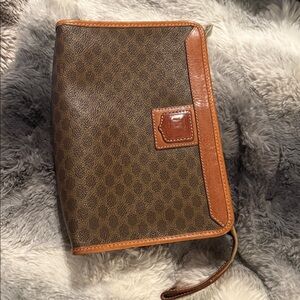 Vintage CELINE Macadam Old Archive Line Brown Patterned Leather Bag